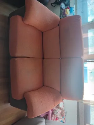 Sofá 2 plazas deslizante tela