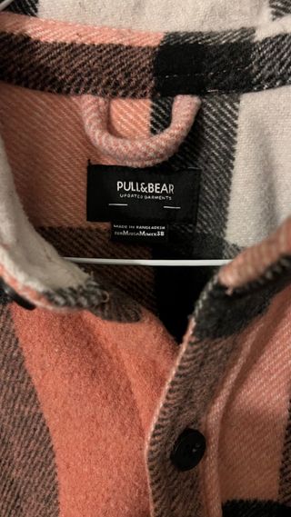 Camicia Flanella Rosa e Nera Taglia M