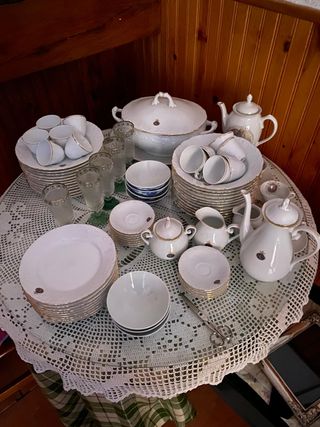 Vajilla inglesa porcelana y cristal