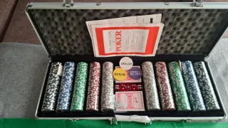 Maletín de póker 500 fichas aluminio