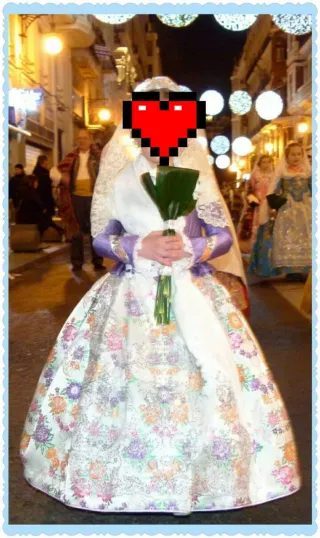 Vestido Fallera Niña Talla 7-8