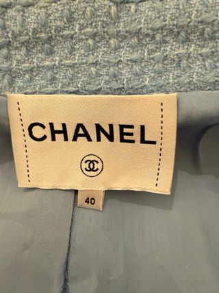 Giacca Chanel Azzurra Tg 40 in lana