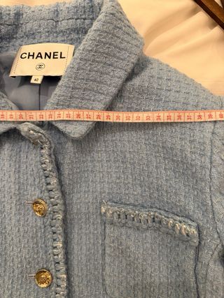 Giacca Chanel Azzurra Tg 40 in lana