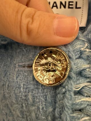 Giacca Chanel Azzurra Tg 40 in lana