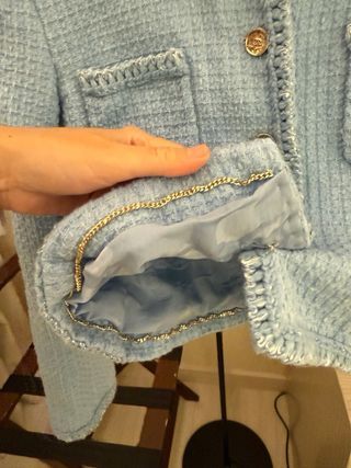 Giacca Chanel Azzurra Tg 40 in lana