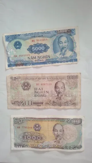 Billetes de recuerdo de países asiaticos