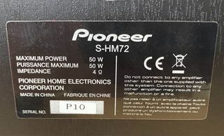 Altavoces Pioneer S-HM72 Negros