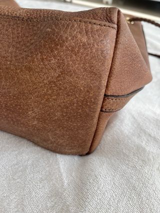 Borsa grande vintage Gucci in pelle marrone