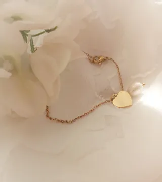 Pulsera My Heart dorada con perla