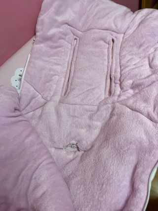 Saco polar silleta rosa con lacito