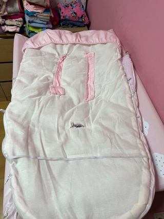 Saco polar silleta rosa con lacito