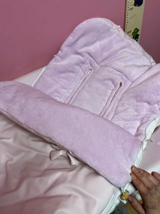 Saco polar silleta rosa con lacito