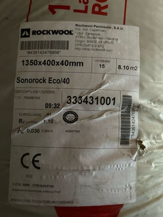 Panel Aislamiento Lana Roca