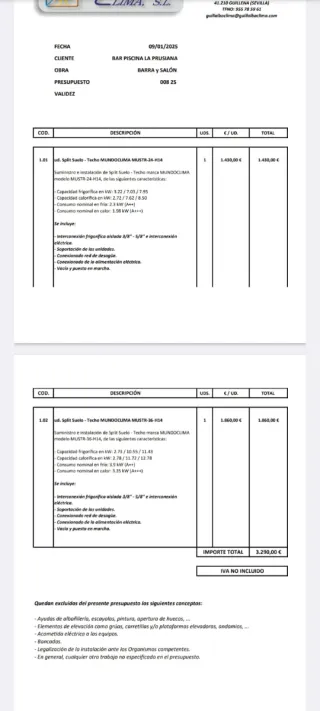 Aire Acondicionado Frío/Calor