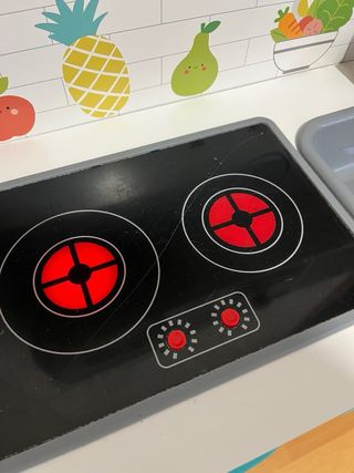 Cocinita de madera + pizzarra