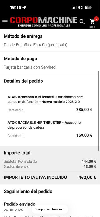 ATX Curl Femoral y Cuádriceps para Banco