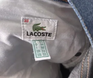 Jeans 100% cotone Lacoste Vintage Uomo Taglia 48