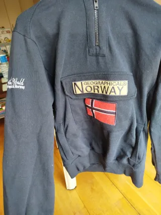 Sudadera Geographical Norway Azul Hombre