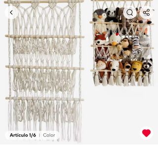 Estantería de macramé para peluches