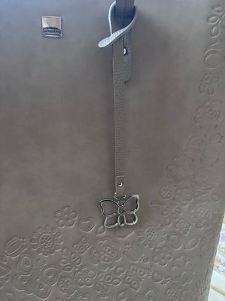 Borsa Thun Beige con Farfalla e Fiori