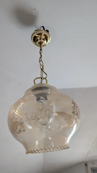 Lámpara de techo colgante de cristal