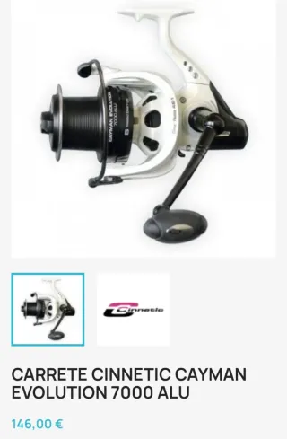 Carrete Cinnetic Cayman Evolution 7000 ALU. NUEVO.