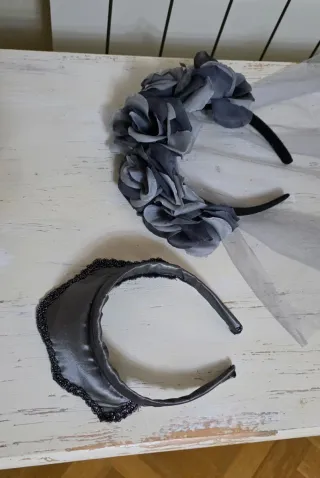 Vestido Medieval Negro y Plateado