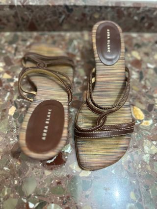 Sandalias Aura Blanc Piel Talla 38