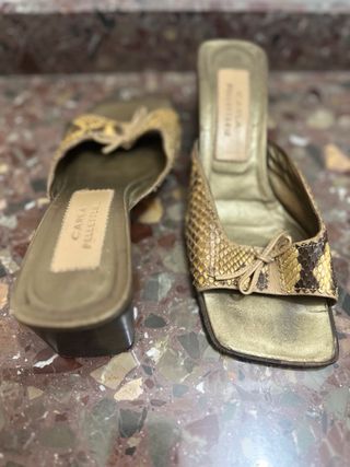 Sandalias Aura Blanc Piel Talla 38