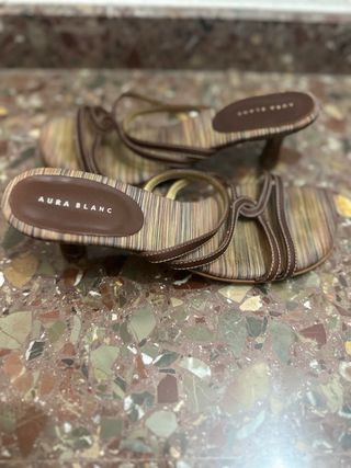 Sandalias Aura Blanc Piel Talla 38
