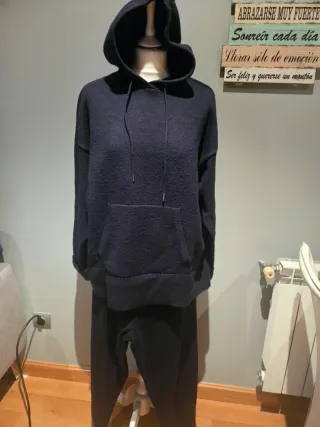 Conjunto punto lana azul talla XL