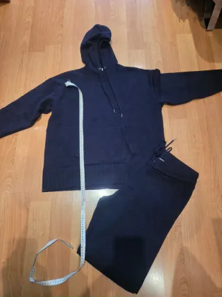 Conjunto punto lana azul talla XL