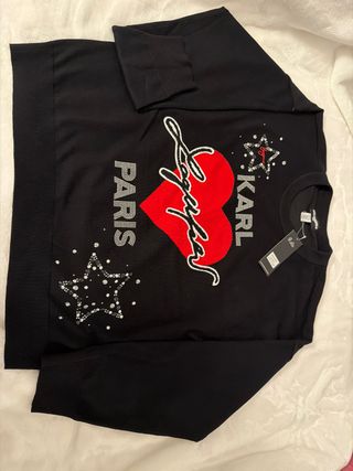 Jersey Karl Lagerfeld Corazón y Estrellas Talla XL