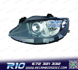 FARO IZQ PARA SEAT IBIZA VI 09-12 FONDO NEGRO