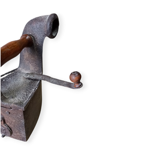 Antigua plancha de carbón de chimenea