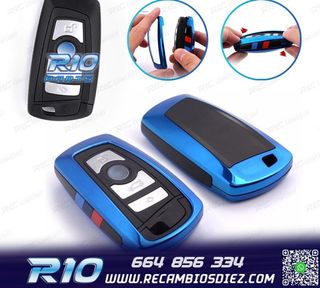 FUNDA CARCASA LLAVE BMW CUADRADA EN AZUL