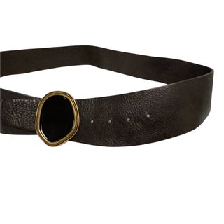 DKNY Cinturón mujer cuero negro.