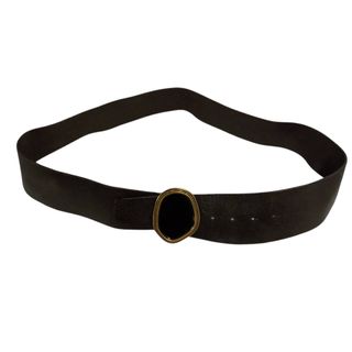 DKNY Cinturón mujer cuero negro.