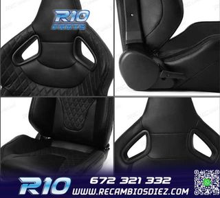 ASIENTO BAQUET UNIVERSAL CUERO NEGRO ESTILO SPORTSTER