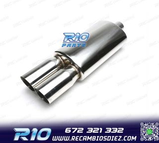 ESCAPE UNIVERSAL ACERO INOX SALIDA DOBLE