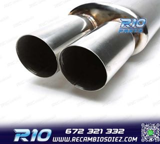 ESCAPE UNIVERSAL ACERO INOX SALIDA DOBLE