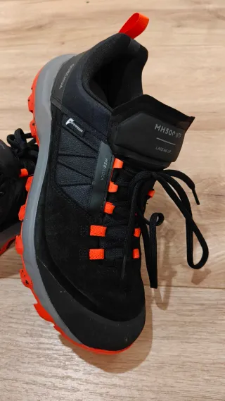 Zapatillas Quechua Trekking Impermeables Negro/Roj