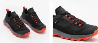 Zapatillas Quechua Trekking Impermeables Negro/Roj