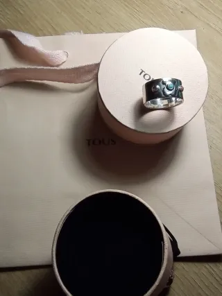 Anillo Aro Tous plata de ley Gemas