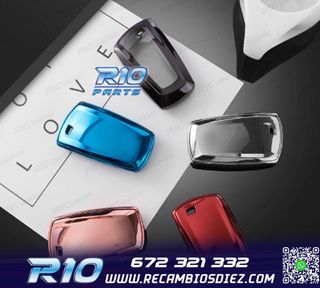 FUNDA CARCASA LLAVE BMW CUADRADA CROMO