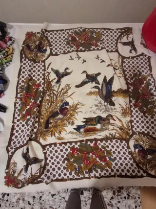 Sciarpa donna fantasia uccelli e fiori