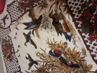 Sciarpa donna fantasia uccelli e fiori