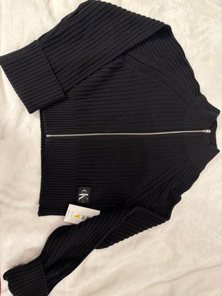 Suéter Calvin Klein Negro Cremallera de mujer