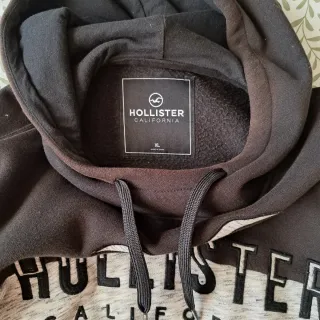 Sudadera Hollister Talla XL Negra y Gris