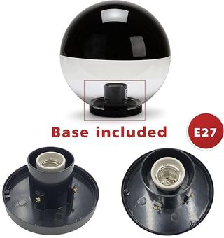 Lámpara Esfera Exterior Negra y Transparente